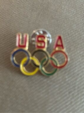 USA Olympic Rings Pin - Multicolor Enamel